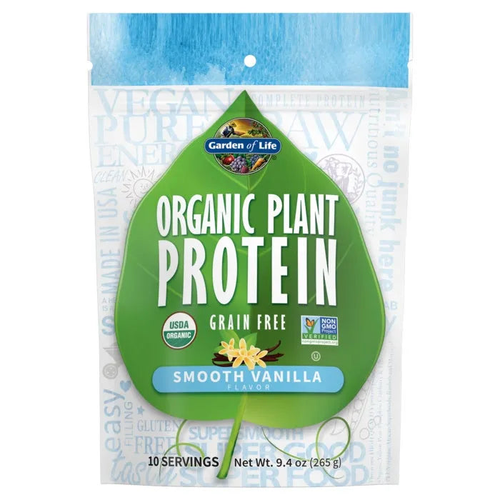 Organic Plant Protein Smooth Vanilla 9.4oz (265g) Powder